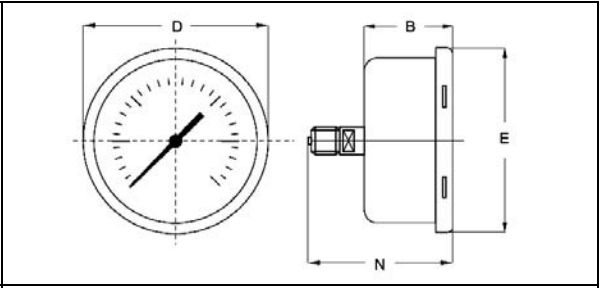 Đồng hồ đo áp suất MC1101 Tema | Pressure Gauge MC1101 Tema