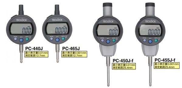 Đồng hồ so điện tử Teclock PC-450J-f phạm vi đo 25.4mm độ chia 0.01mm