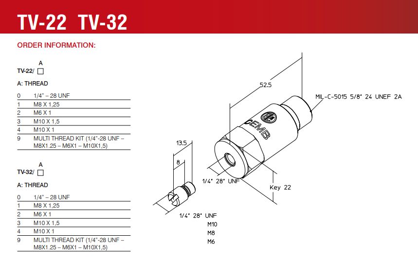 TV-22 TV-32 Velomitor seismic transducer CEMB | Đầu dò độ rung CEMB